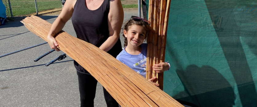 Yavneh Community Sukkah Build with Jewish Silicon Valley & School Garden Project Clean-Up